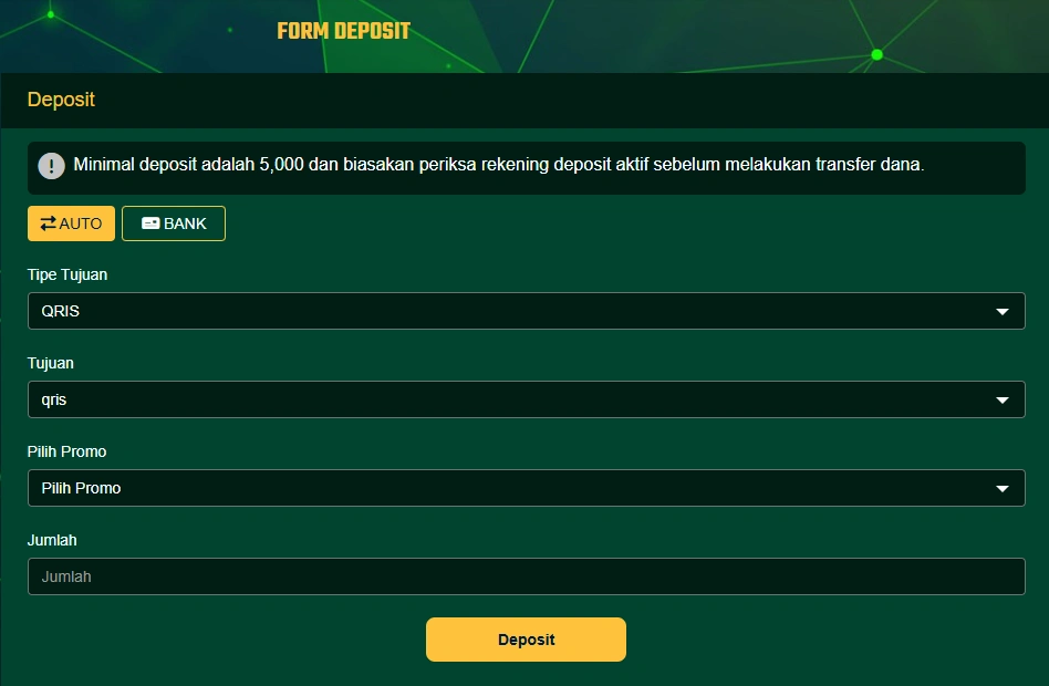 Cara Melakukan Deposit